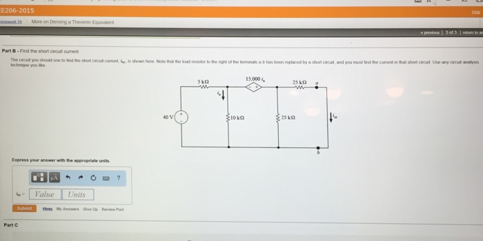 Solved The circuit you should use to find the short circuit | Chegg.com