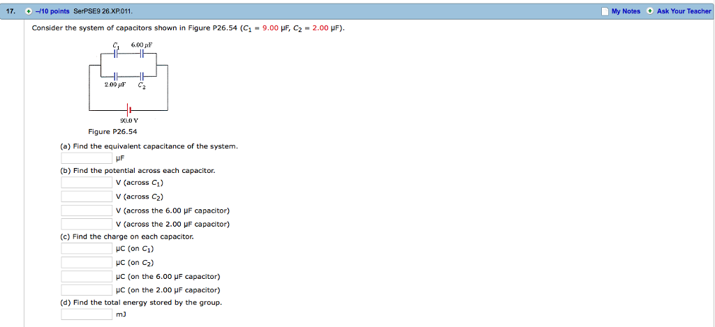 Solved Consider The System Of Capacitors Shown In Figure | Chegg.com