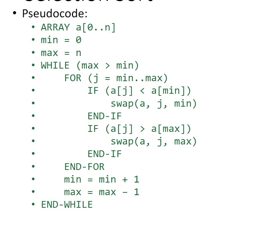 write a pseudocode