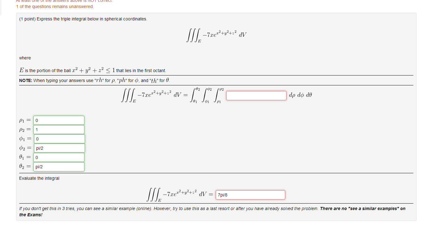 Solved Express the triple integral below in spherical | Chegg.com