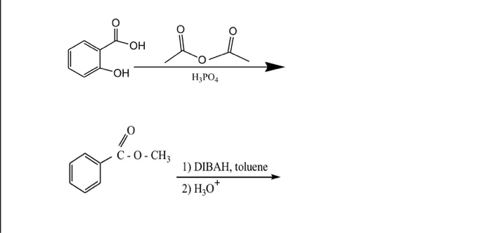 Solved H3PO4 DIBAH, toluene /2) H3O+ | Chegg.com