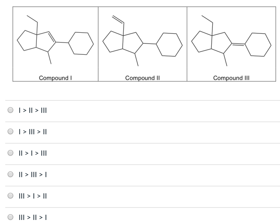 solved-rank-compounds-i-ii-and-iii-from-most-stable-to-least-chegg