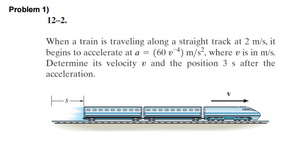 Solved When a train is traveling along a straight track at 2 | Chegg.com