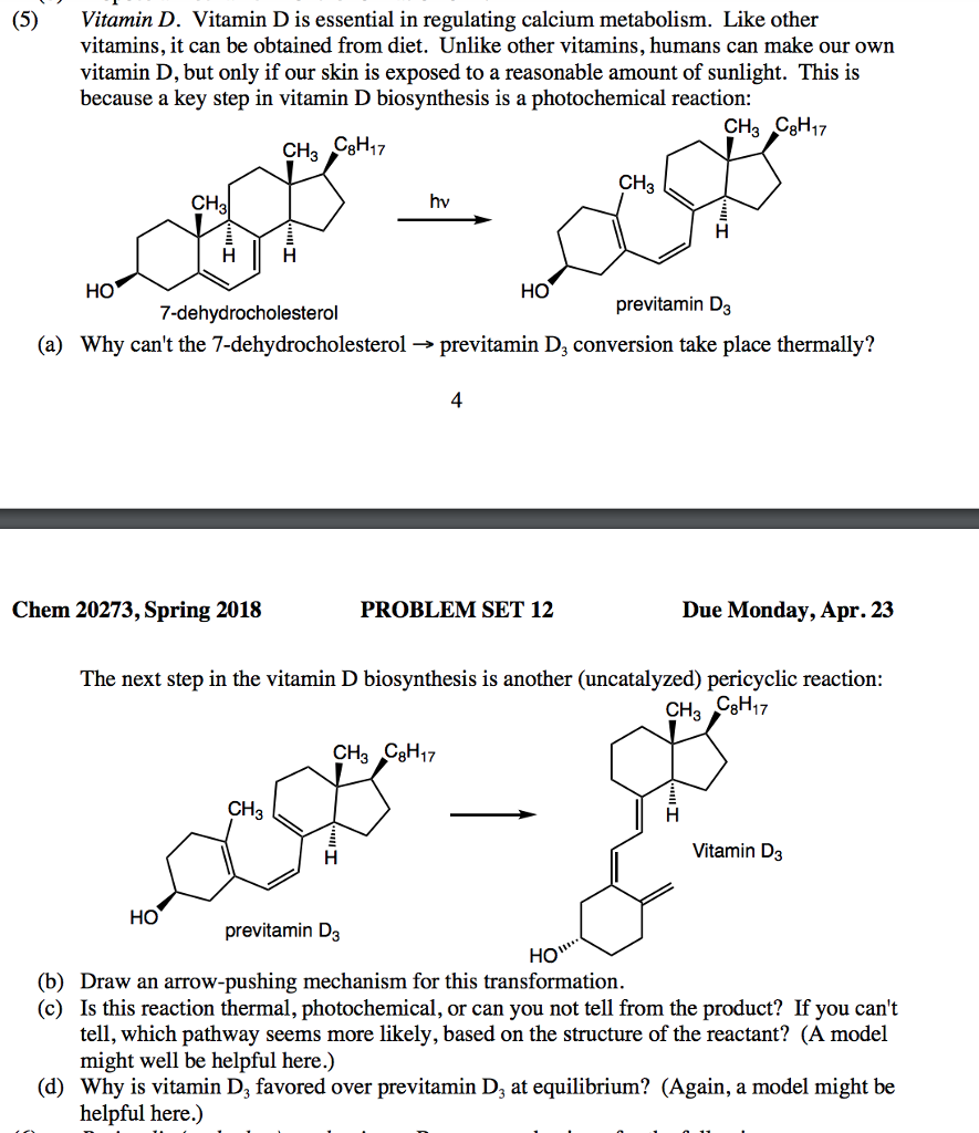 Solved (5)Vitamin D. Vitamin D is essential in regulating | Chegg.com