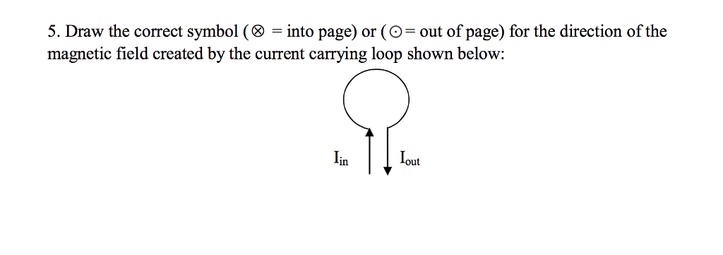 Solved Draw the correct symbol (= into page) or (= out of | Chegg.com