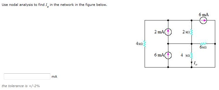 Solved Use nodal analysis to find Io in the network in the | Chegg.com