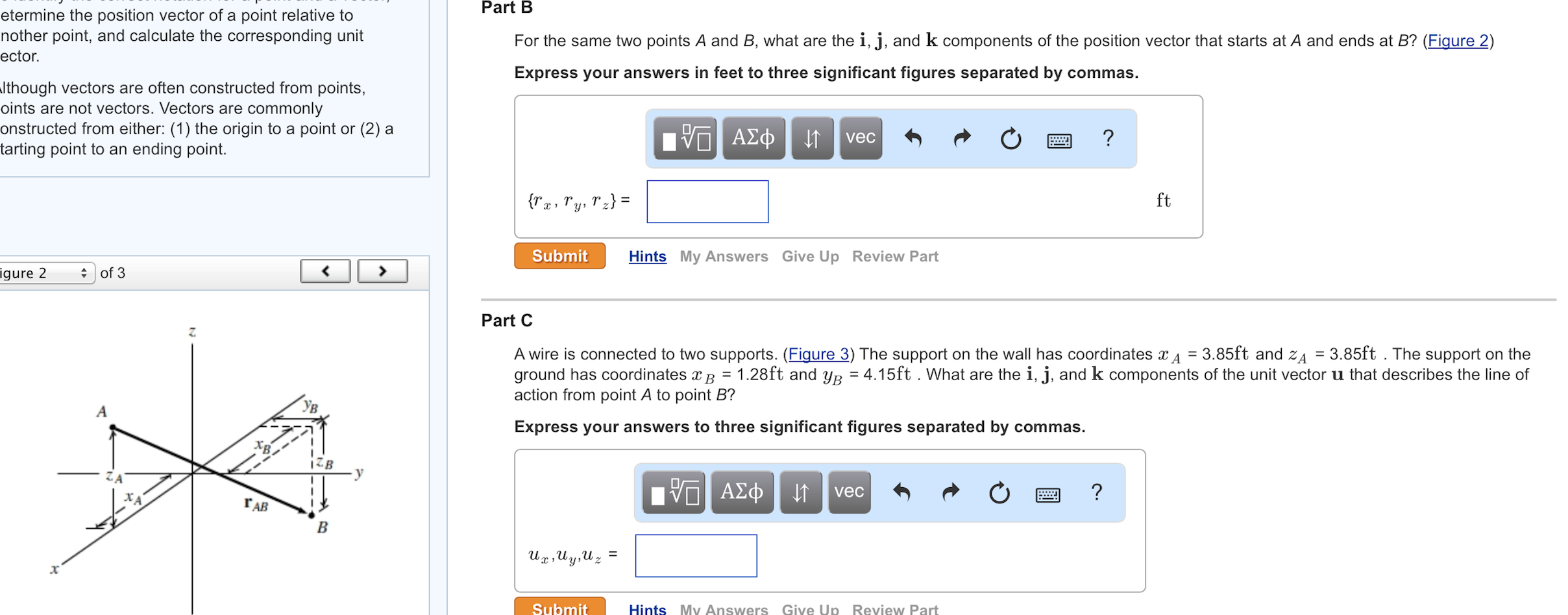 Solved etermine the position vector of a point relative to | Chegg.com