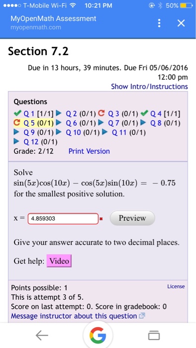 Trigonometry Archive May 05 2016 Chegg