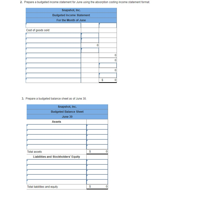 Solved The Balance Sheet Of Snapshot, Inc., A Distributor Of | Chegg.com