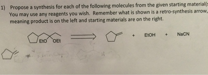 Solved Propose a synthesis for each of the following | Chegg.com