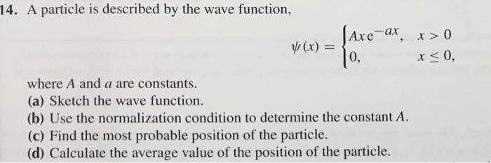 Solved A particle is described by the wave function, | Chegg.com