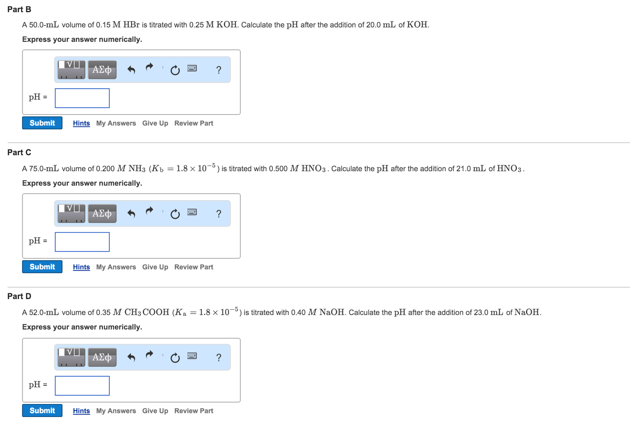 Solved To learn about titration types and how to calculate | Chegg.com