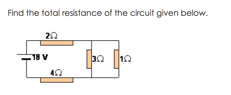 Solved Find the total resistance of the circuit given below. | Chegg.com