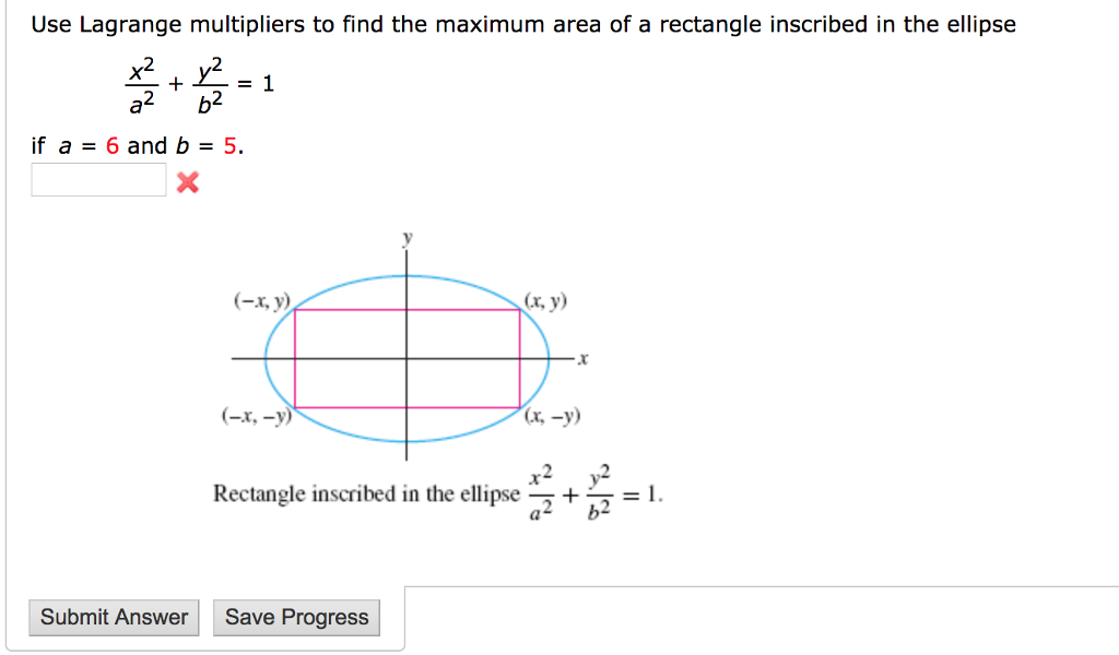 Solved Use Lagrange multipliers to find the maximum area of
