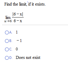 Solved Find The Limit, If It Exists. Lim X Rightarrow 6 