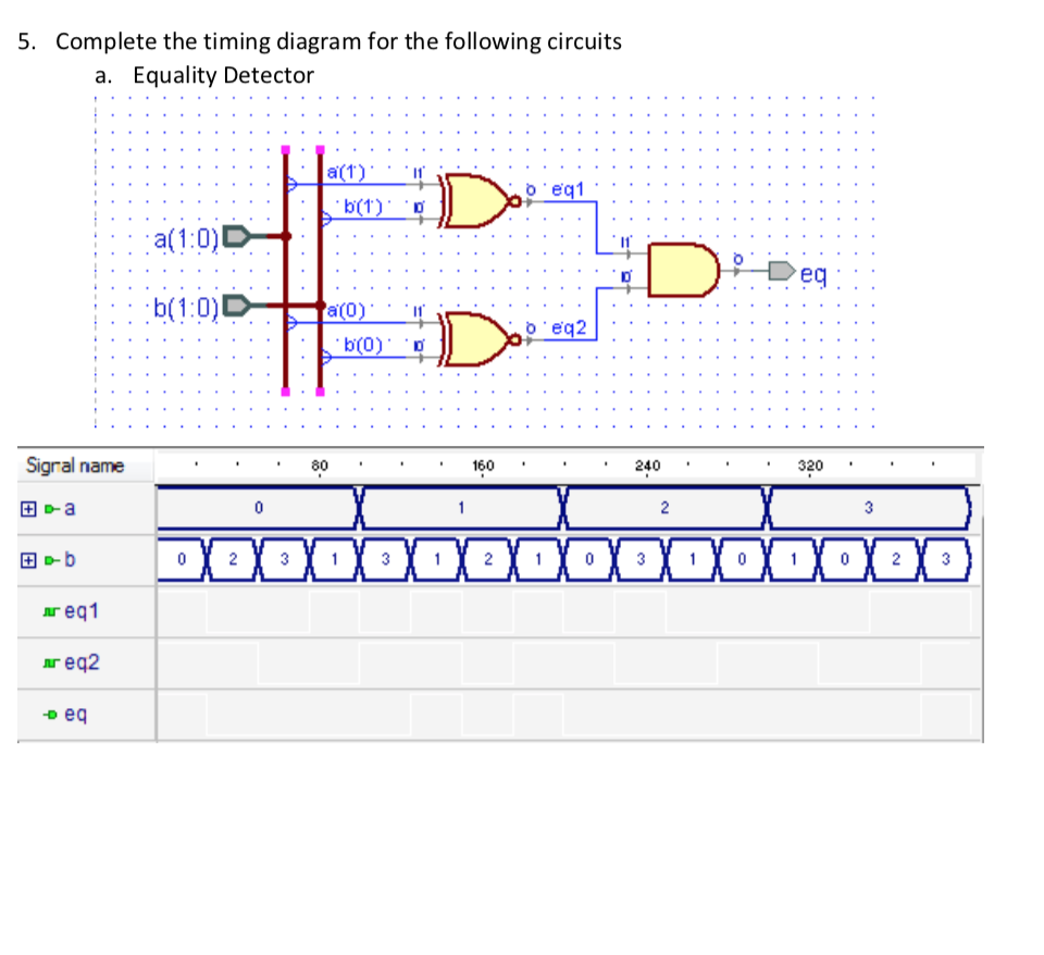 Solved 5. Complete The Timing Diagram For The Following 