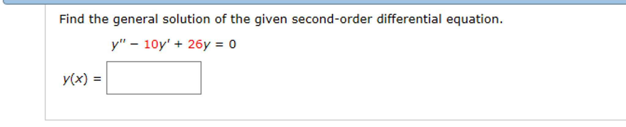 Solved Find The General Solution Of The Given Second Order 0243