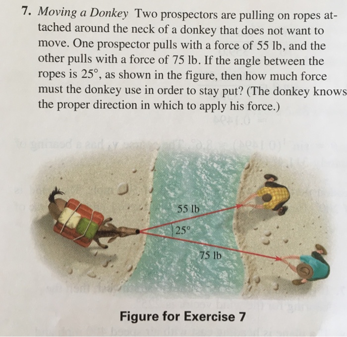 Solved Moving a Donkey Two prospectors are pulling on ropes