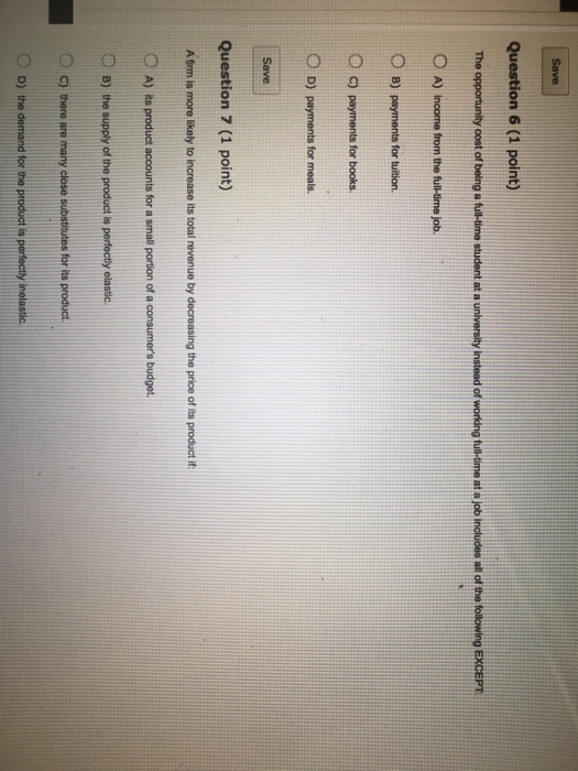 Solved Question 1 (1 point) The table below shows the tons | Chegg.com