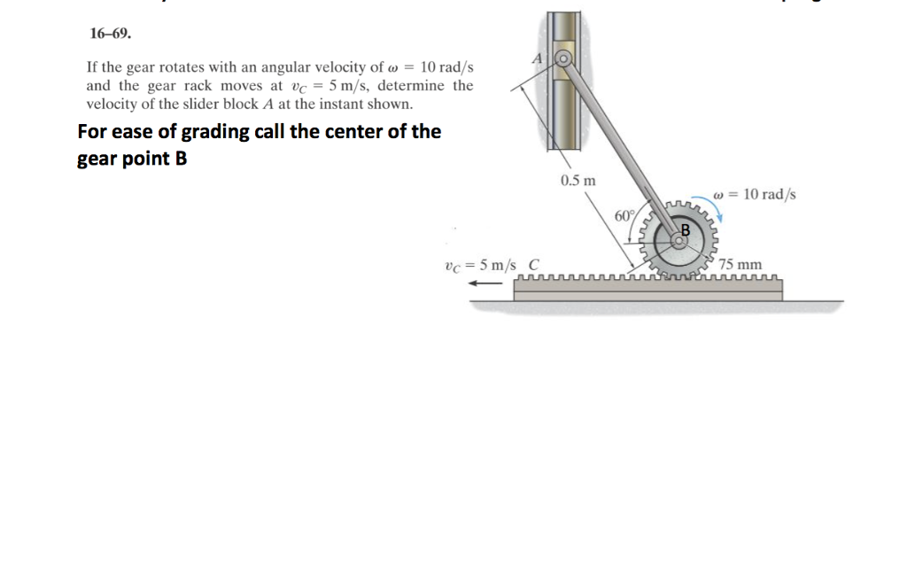Solved 1669. If the gear rotates with an angular velocity