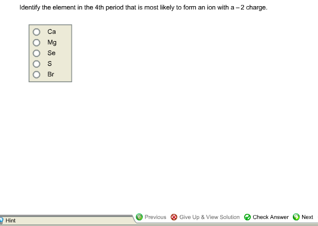 Solved Identify the element in the 4th period that is most Chegg