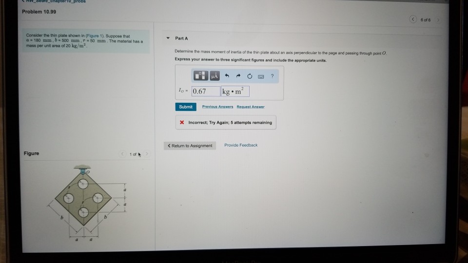 Solved Problem 10.99 6 of 8 Consider the thin plate shown in | Chegg.com