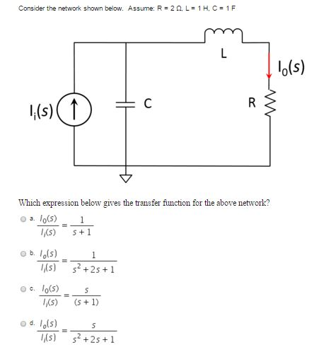 Solved Consider the network shown below. Assume: R 2 Ω, L= 1 | Chegg.com