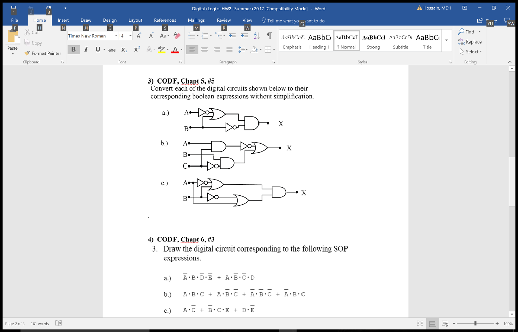 Solved Convert each of the digital circuits shown below to | Chegg.com