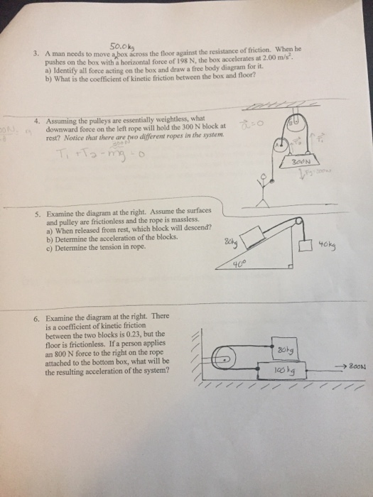 Solved A man needs to move a box across the floor against