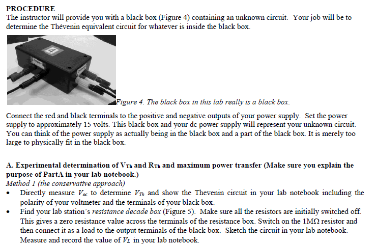 Solved PROCEDURE The instructor will provide you with a | Chegg.com