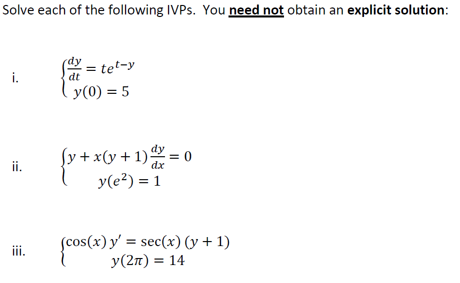 Solved Solve Each Of The Following Ivps You Need Not Obtain Chegg Solved Solve Each Of The Following Ivps You Need Not Obtain Chegg