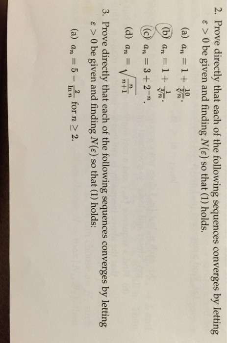 Solved Prove directly that each of the following sequences | Chegg.com
