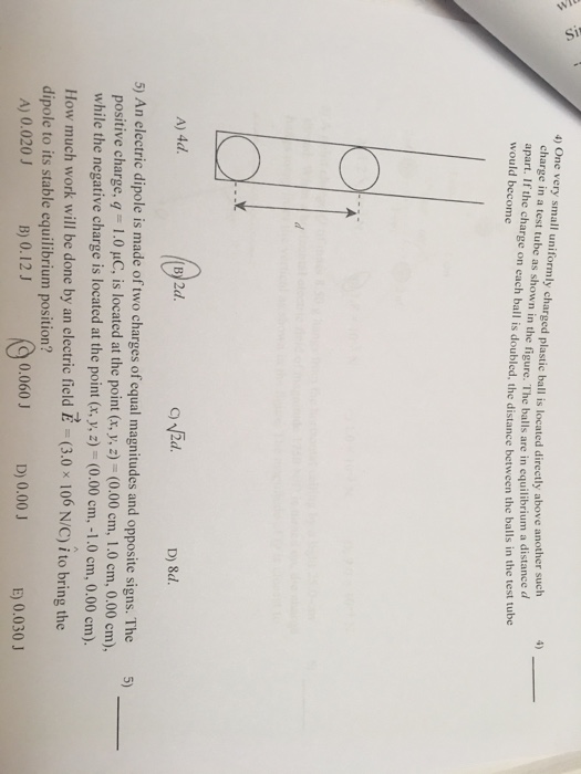 Solved One very small uniformly charged plastic ball is