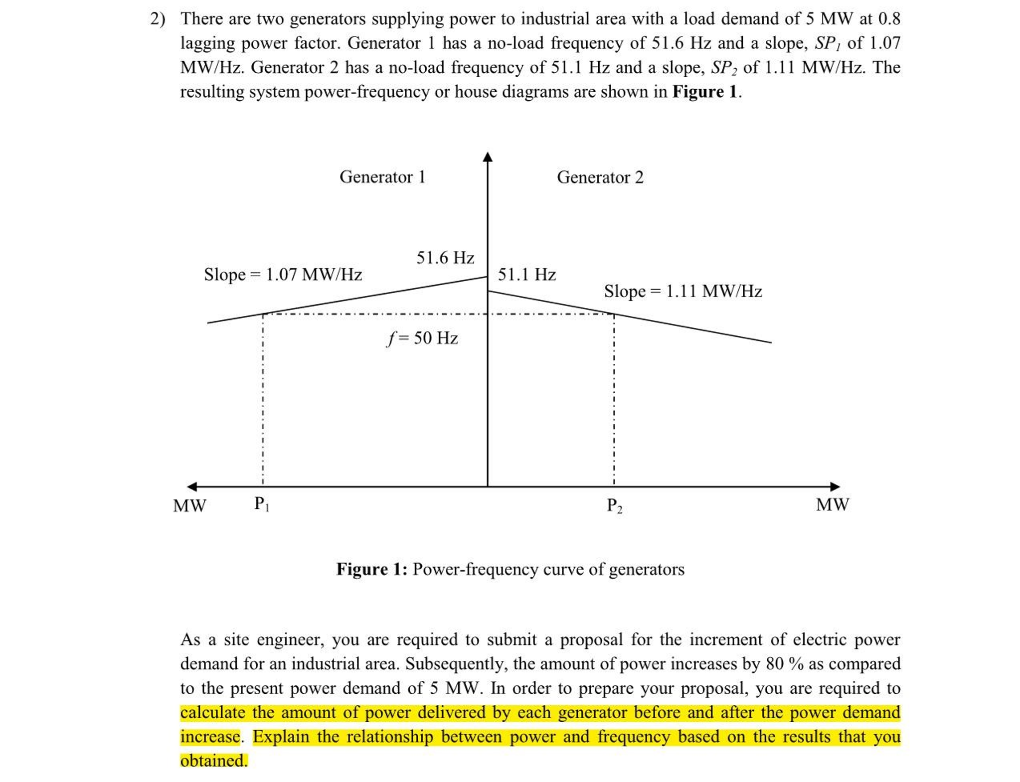 Solved There are two generators supplying power to