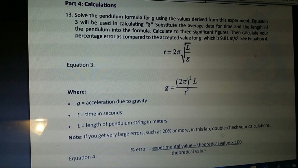 g experimental formula