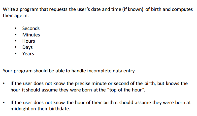 Solved Write a program that requests the user's date and | Chegg.com