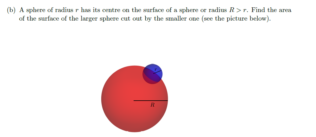 how to find the surface area of a sphere of radius r