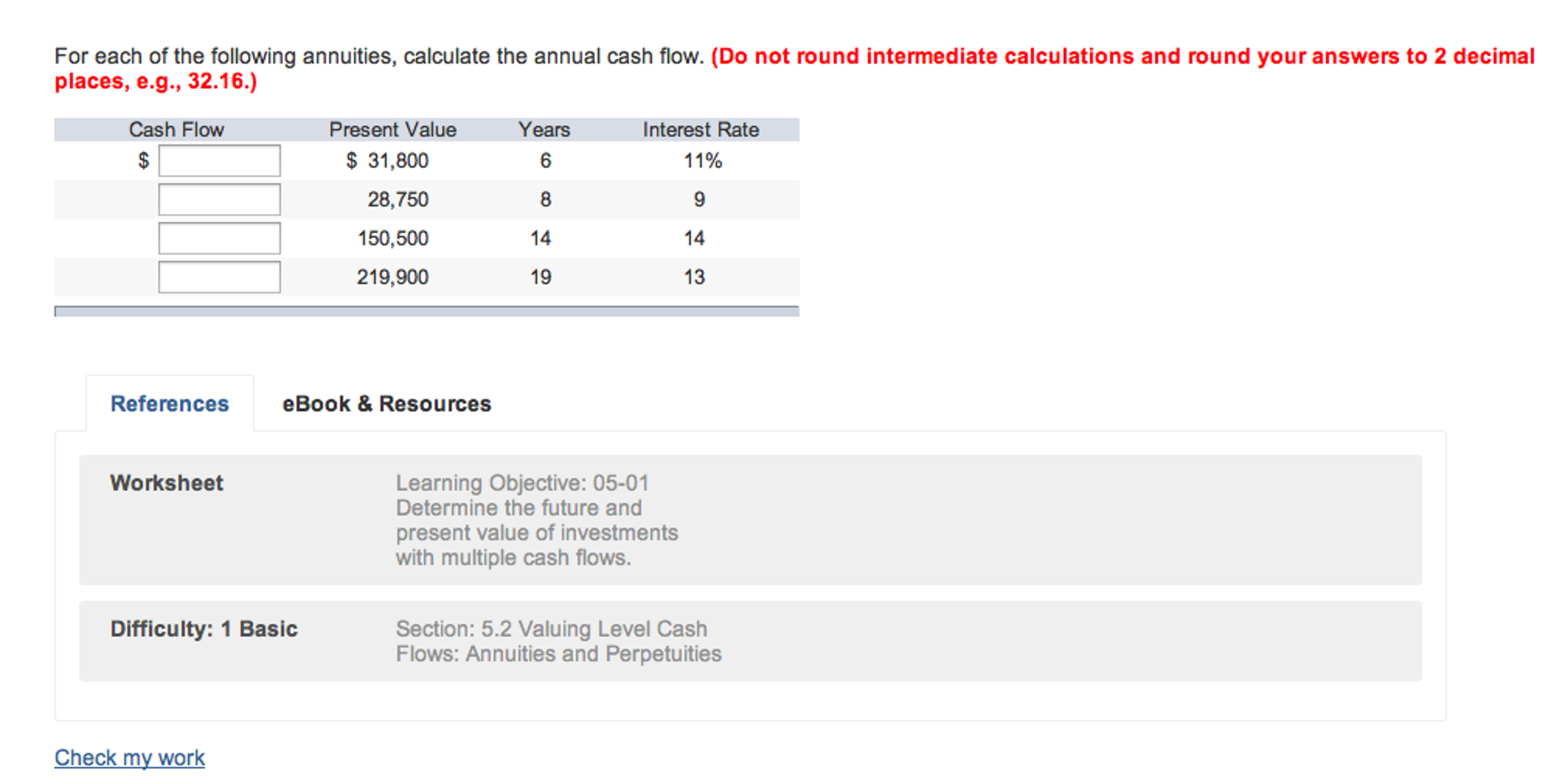 Solved For Each Of The Following Annuities Calculate The 4780