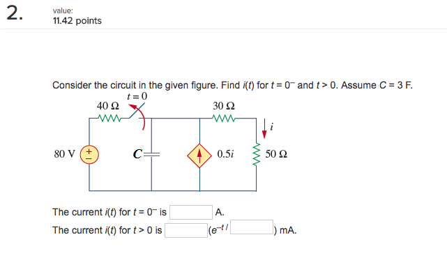 Solved Consider The Circuit In The Given Figure Find I T