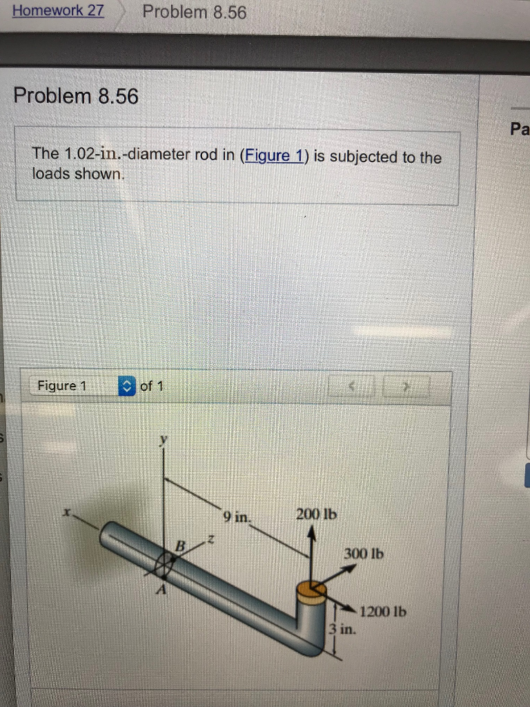 Solved Problem Asks To Determine The State Of Stress At | Chegg.com