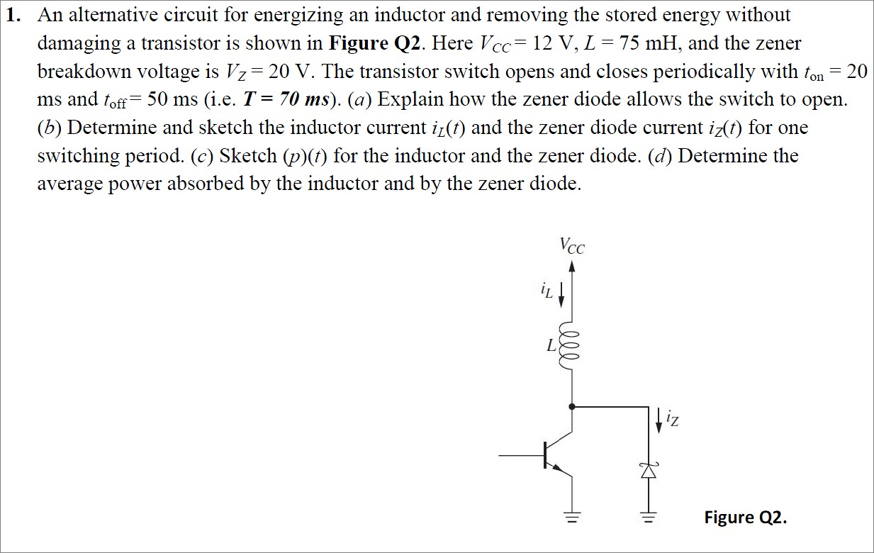 An alternative circuit for energizing an inductor and