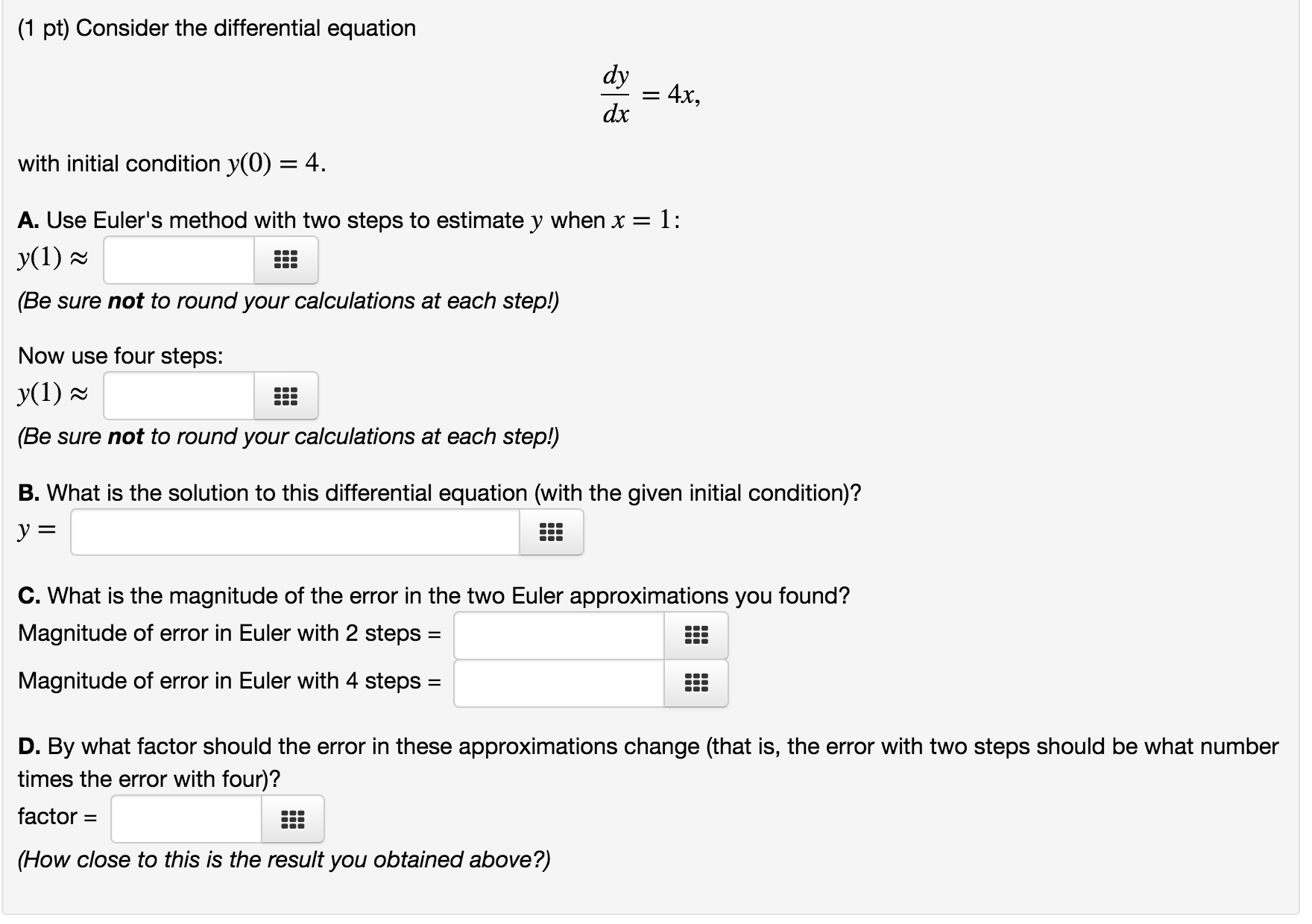 Solved DFQ differetial equations problems question 1 | Chegg.com