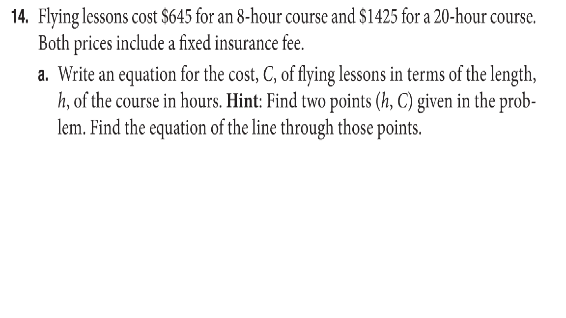 Solved Flying lessons cost 645 for an 8hour course and
