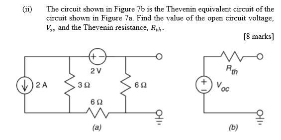 Solved The circuit shown in Figure 7b is the Thevenin | Chegg.com