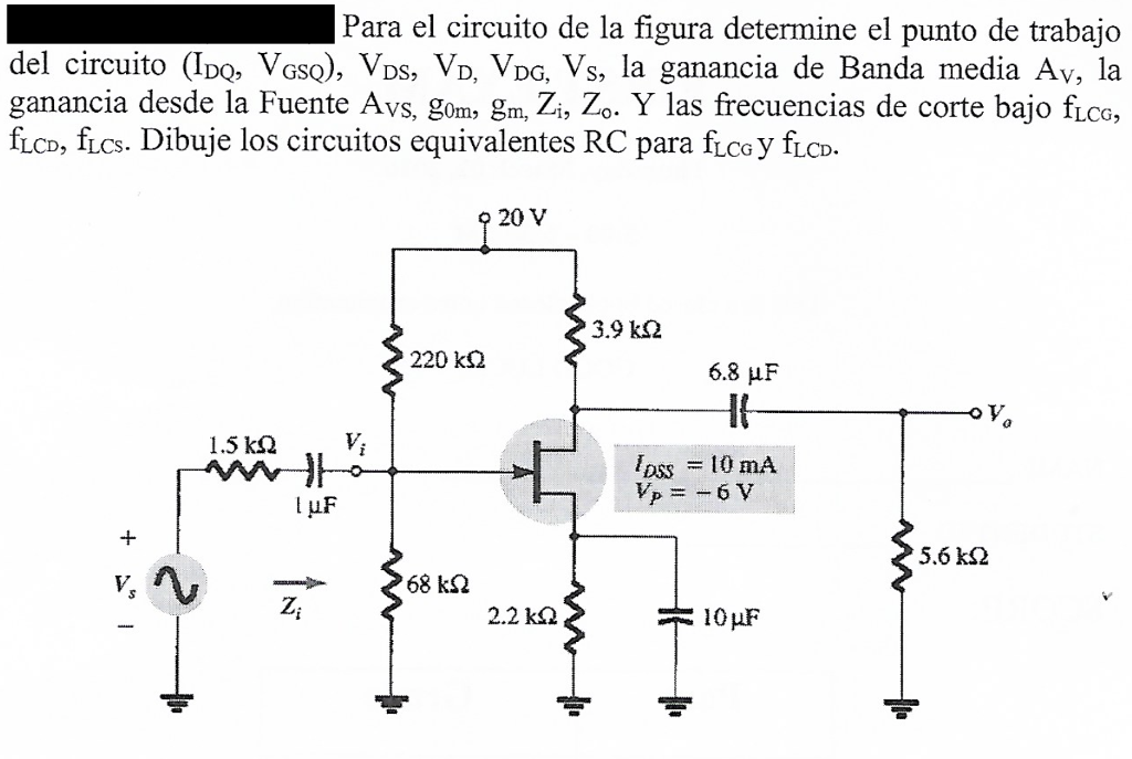 Solved Para El Circuito De La Figura Determine El Punto De | Chegg.com