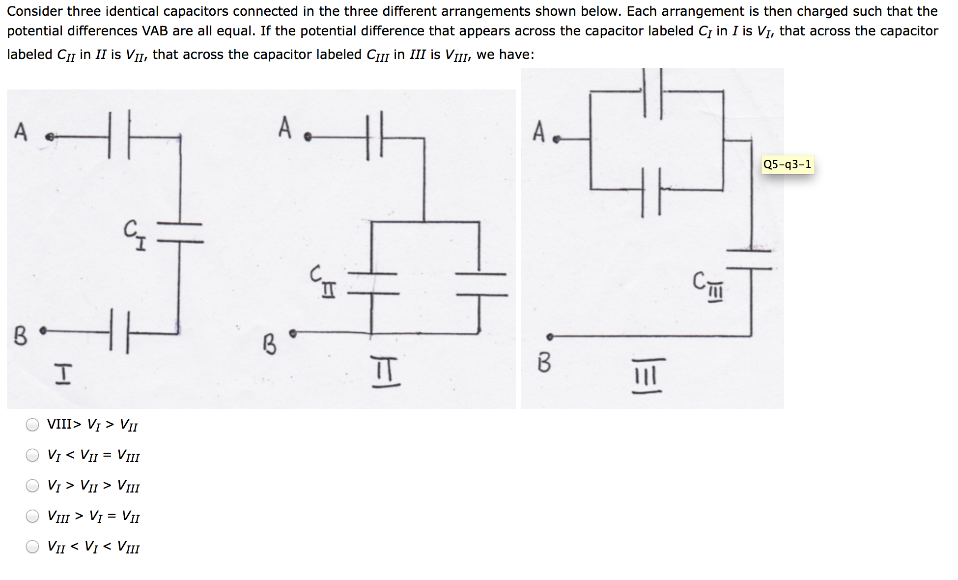 Solved Consider Three Identical Capacitors Connected In The | Chegg.com