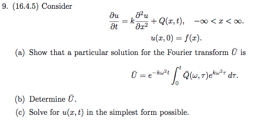 Solved 9. (16.4.5) Consider u(z,0) = f(x). (a) Show that a | Chegg.com