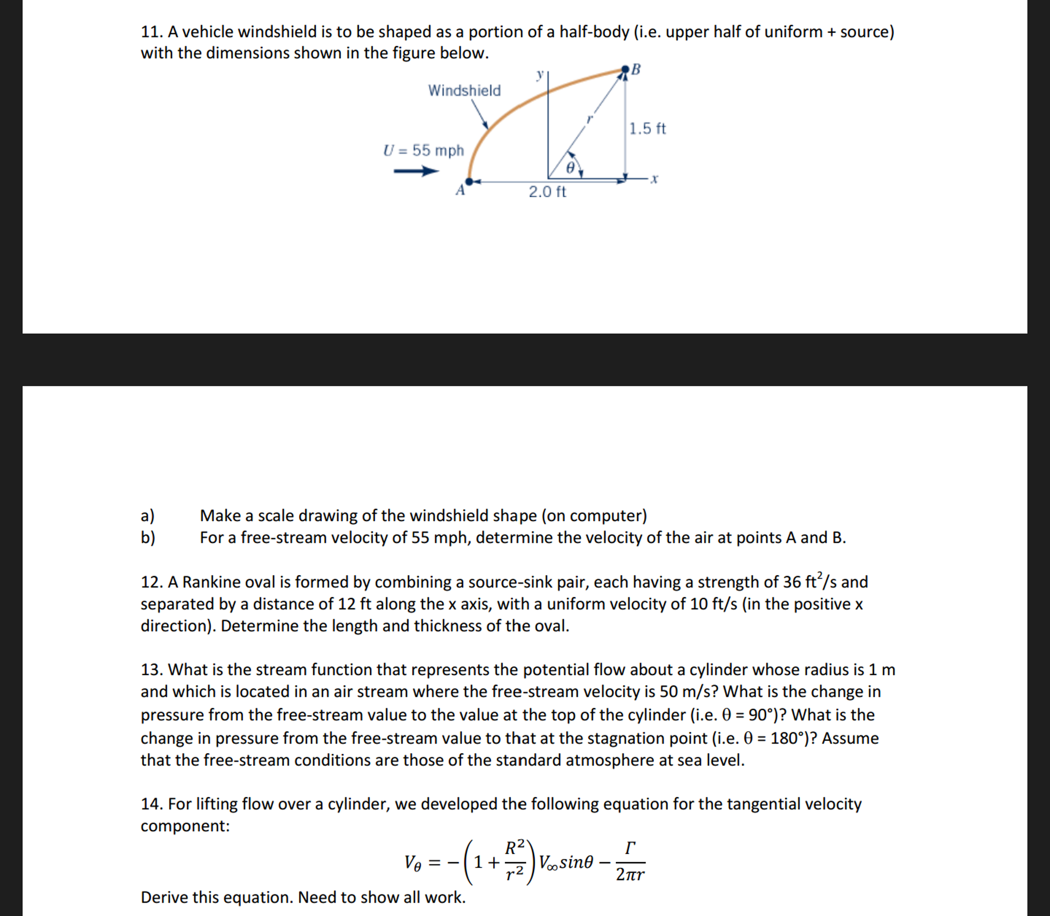 Fluid Mechanics, Please Answer Any Or All Questions, | Chegg.com