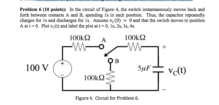 Solved In the circuit of Figure 4, the switch | Chegg.com