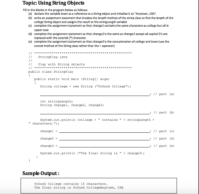 Solved Can Somone please help me! Please use end of line | Chegg.com